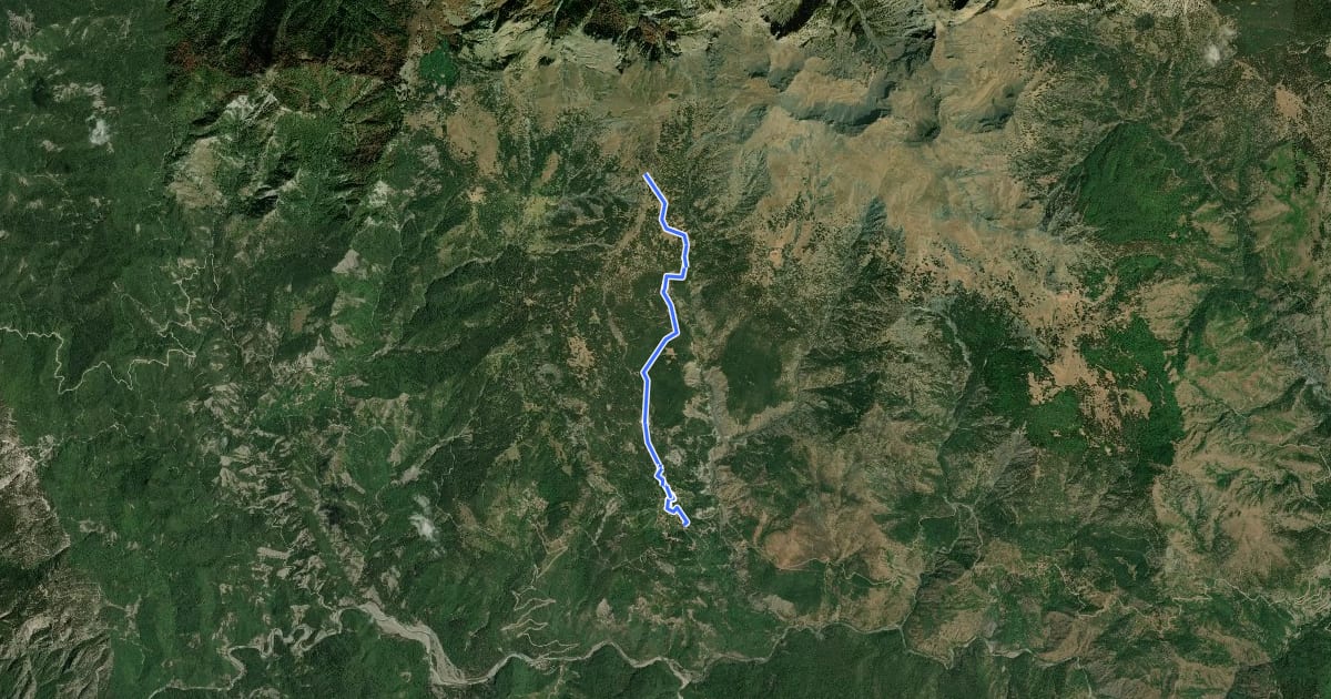 Маршрут Pades Smolikas Trail на спутниковом снимке
