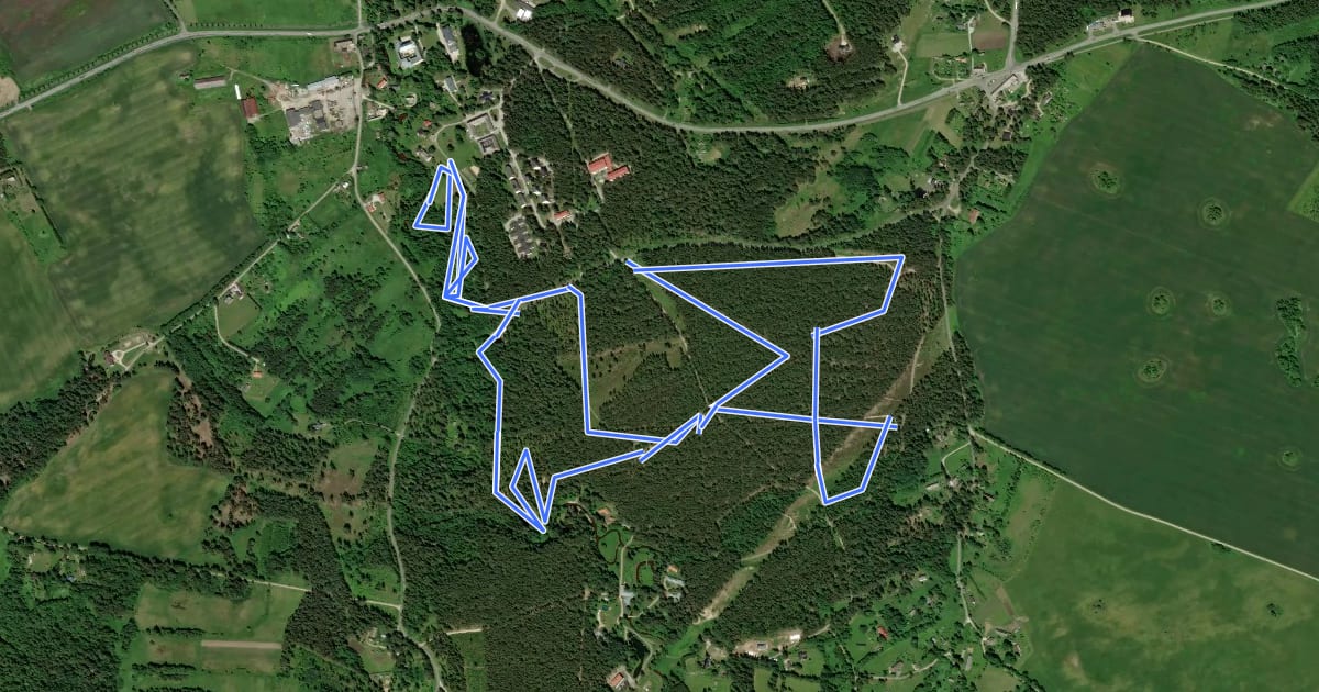 Маршрут Padise terviserada 6 km на спутниковом снимке