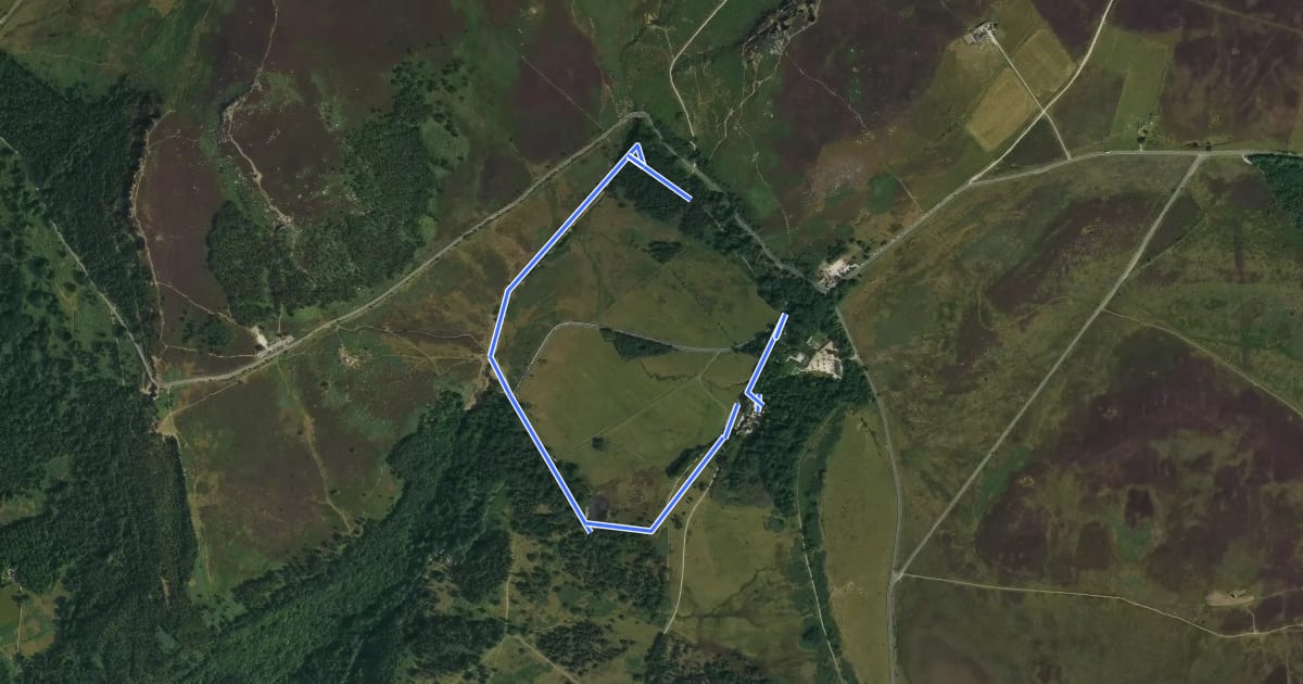 Маршрут Padley Gorge and Burbage Brook Walk, Longshaw Estate на спутниковом снимке