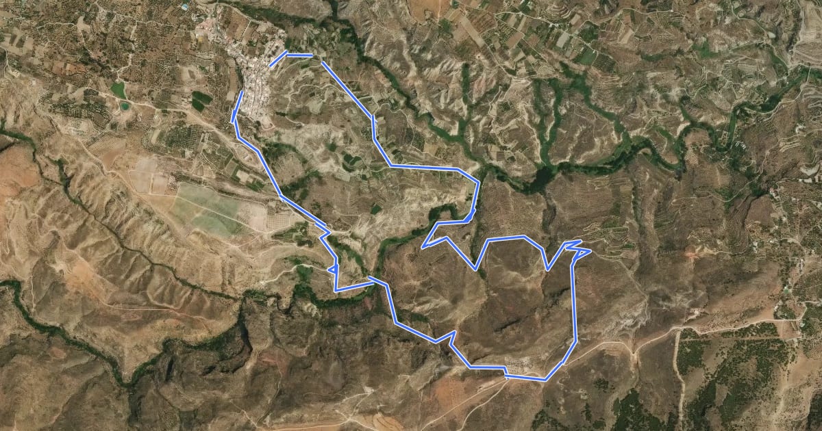Маршрут Padules - Cordel de la Carretera на спутниковом снимке