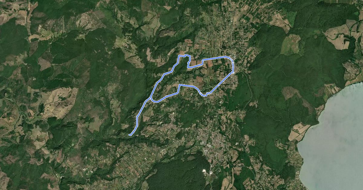 Маршрут Paesaggi di Borghi - Anello sud на спутниковом снимке