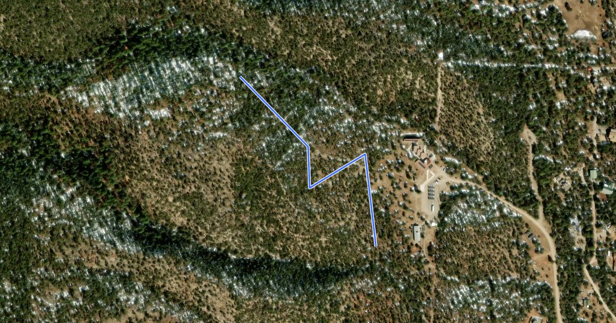 Маршрут Pajarito Trail на спутниковом снимке