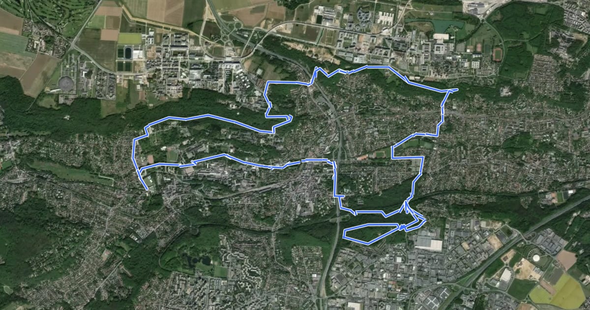 Маршрут Palaiseau на спутниковом снимке
