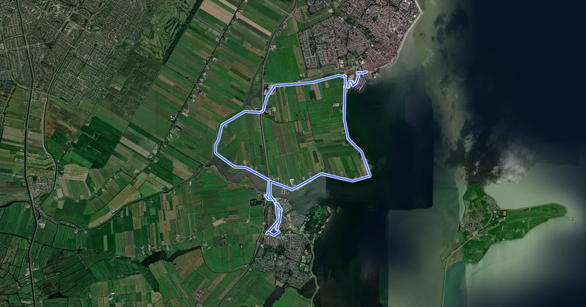 Маршрут Palingroute на спутниковом снимке