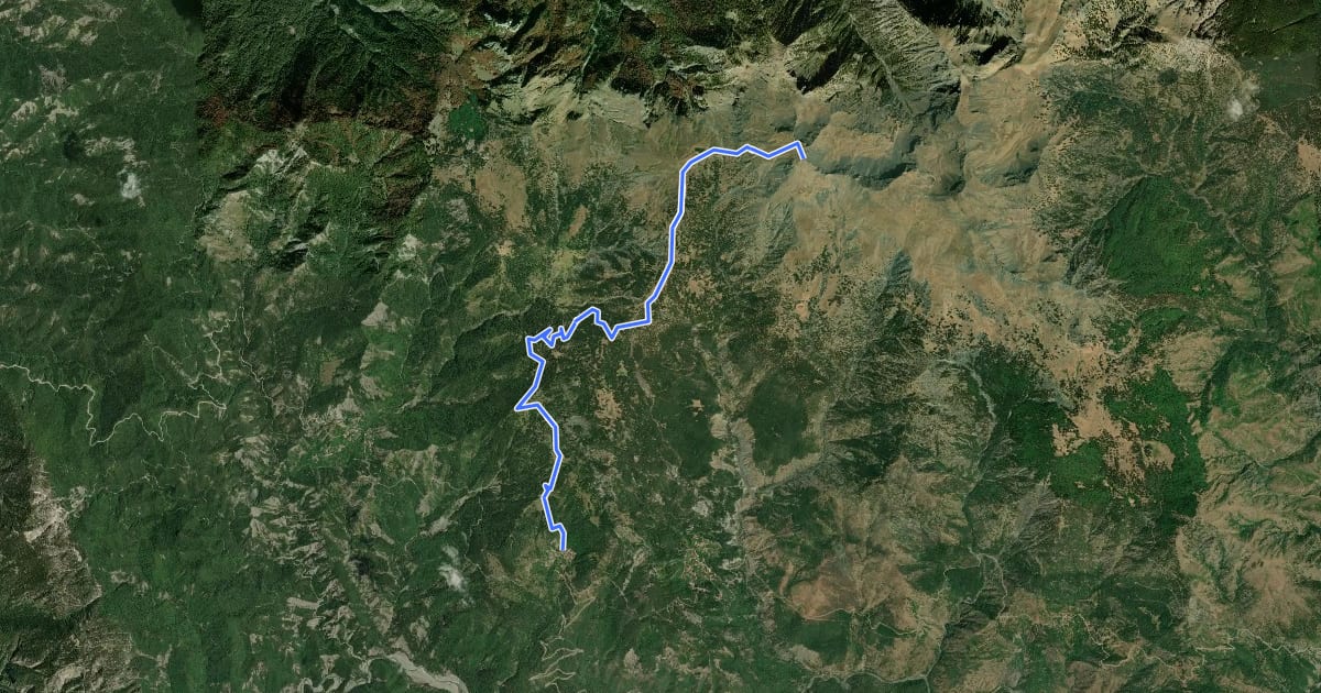 Маршрут Palioseli Smolikas Trail на спутниковом снимке
