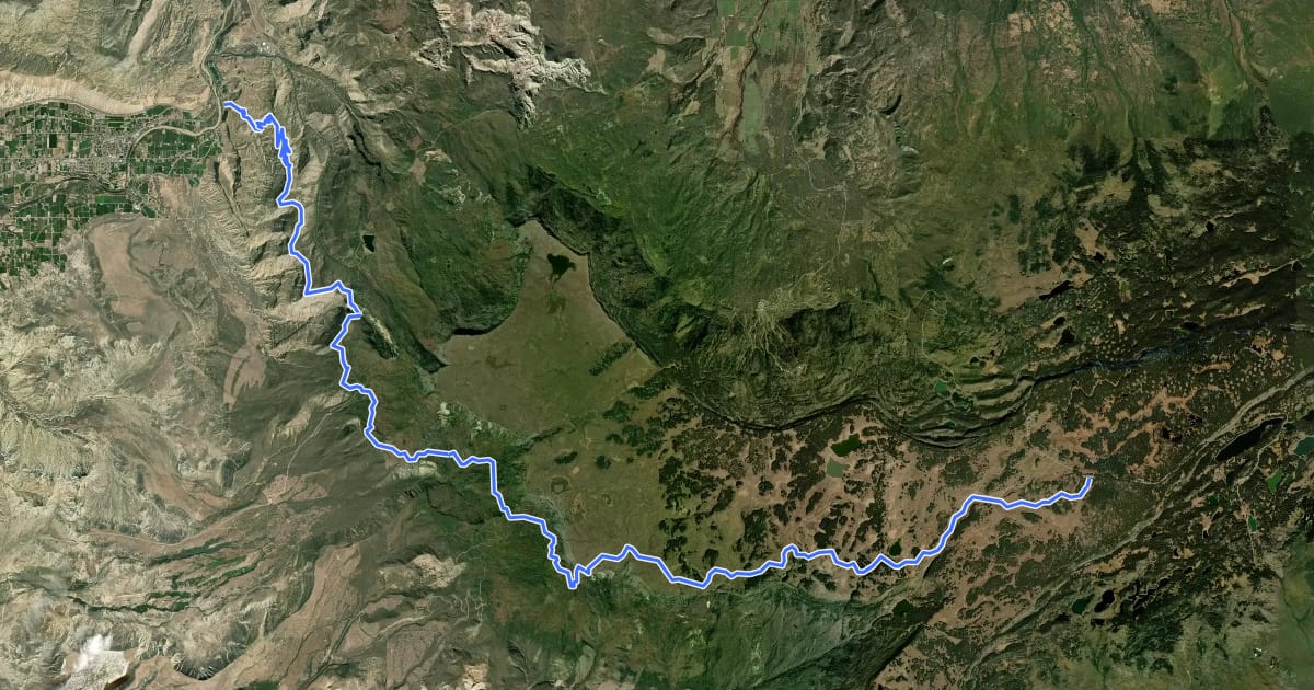 Маршрут Palisade Plunge на спутниковом снимке