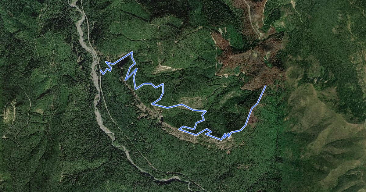Маршрут Palisades Trail на спутниковом снимке