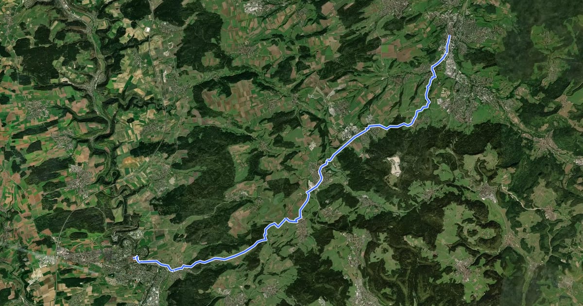 Маршрут Palmbühl-Pilgerweg на спутниковом снимке