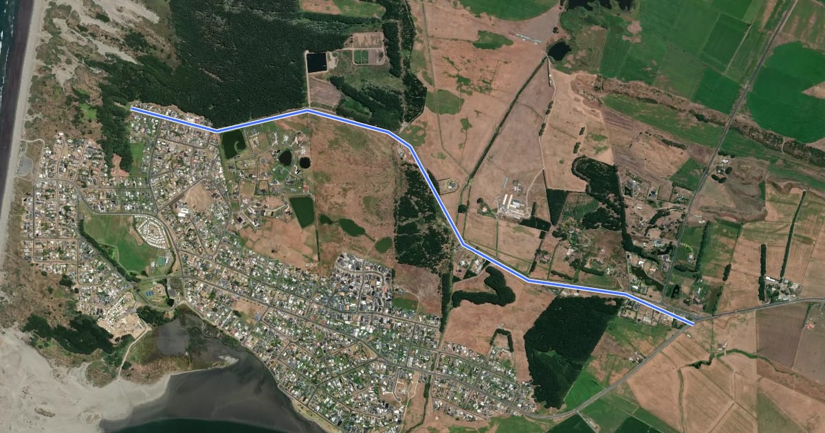 Маршрут Palmer Shared Path на спутниковом снимке