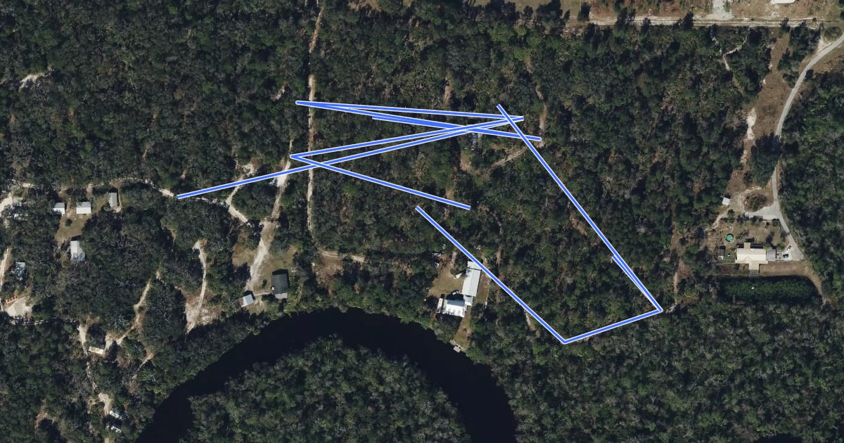 Маршрут Palmetto Pass на спутниковом снимке