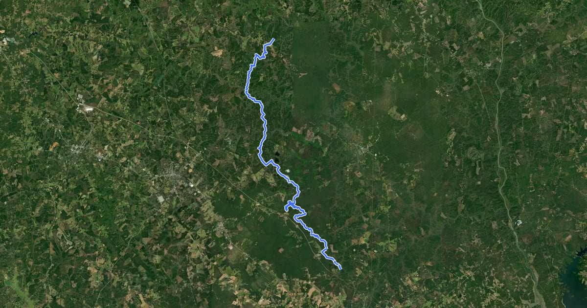Маршрут Palmetto Trail: Enoree Passage на спутниковом снимке