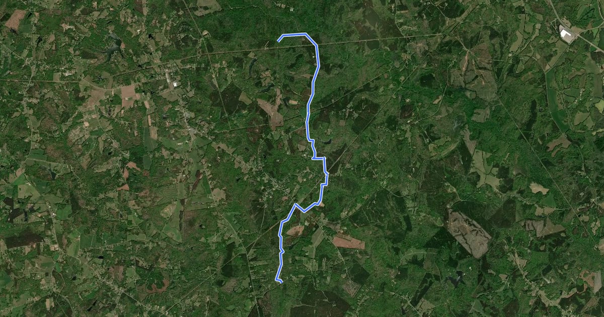 Маршрут Palmetto Trail: Glenn Springs Passage на спутниковом снимке