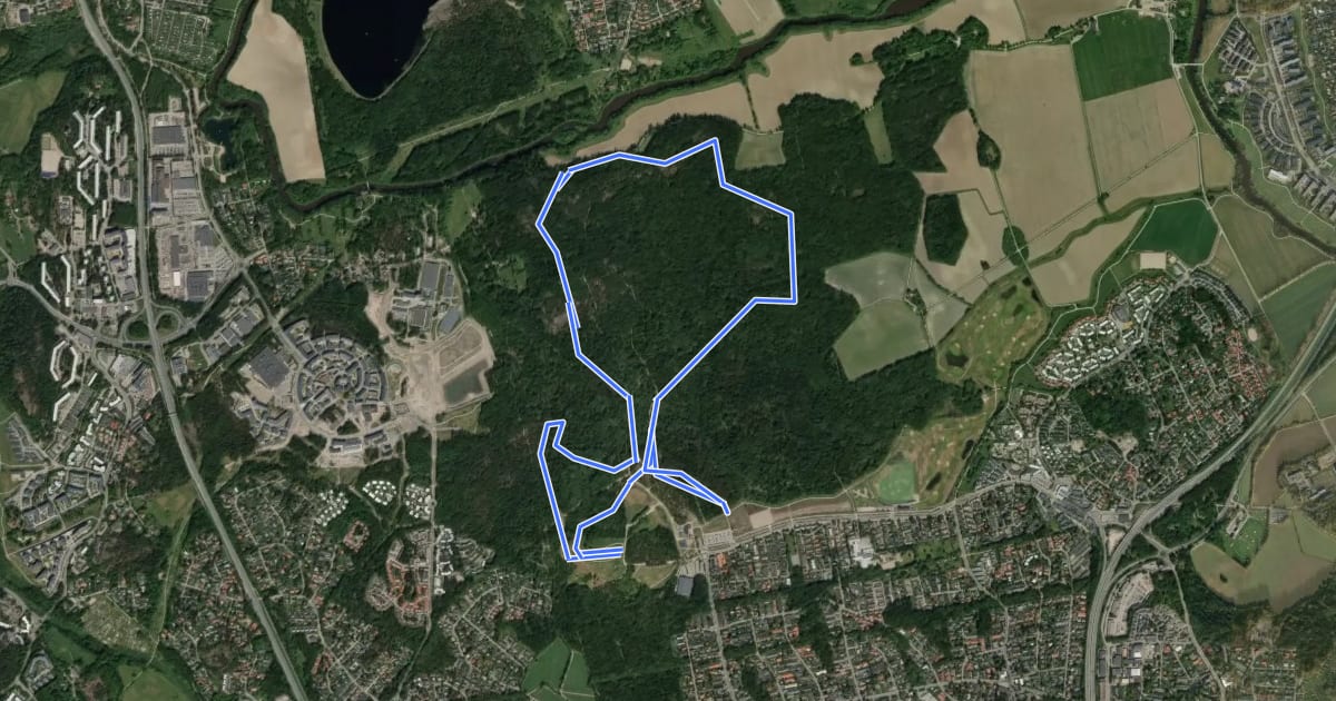 Маршрут Paloheinä 7.5km на спутниковом снимке