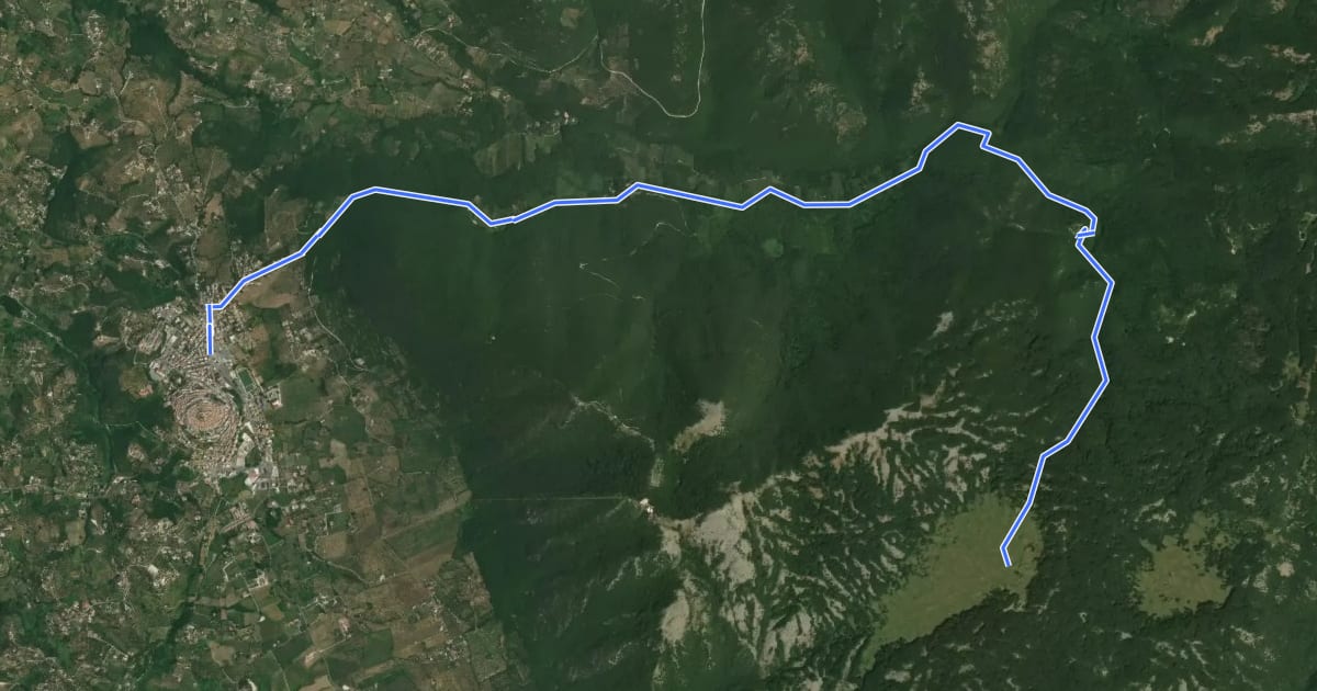 Маршрут Palombara S.-Pratone на спутниковом снимке