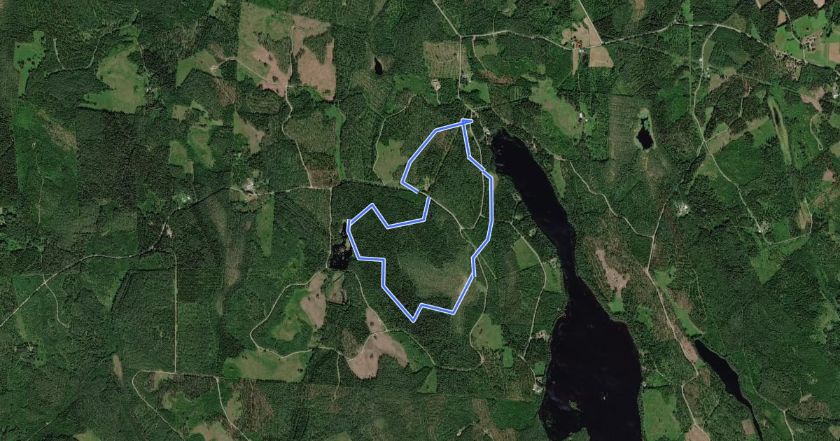 Маршрут Palvian luontopolku на спутниковом снимке