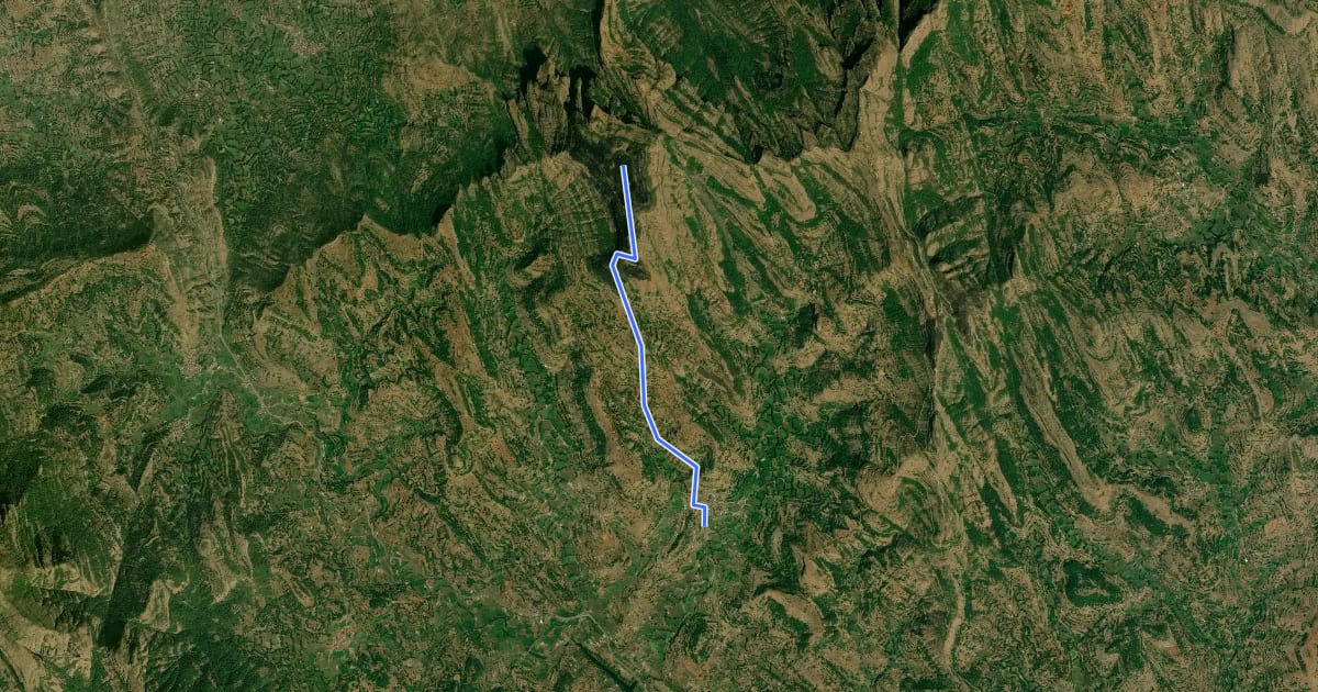 Маршрут Pandhara Peak на спутниковом снимке