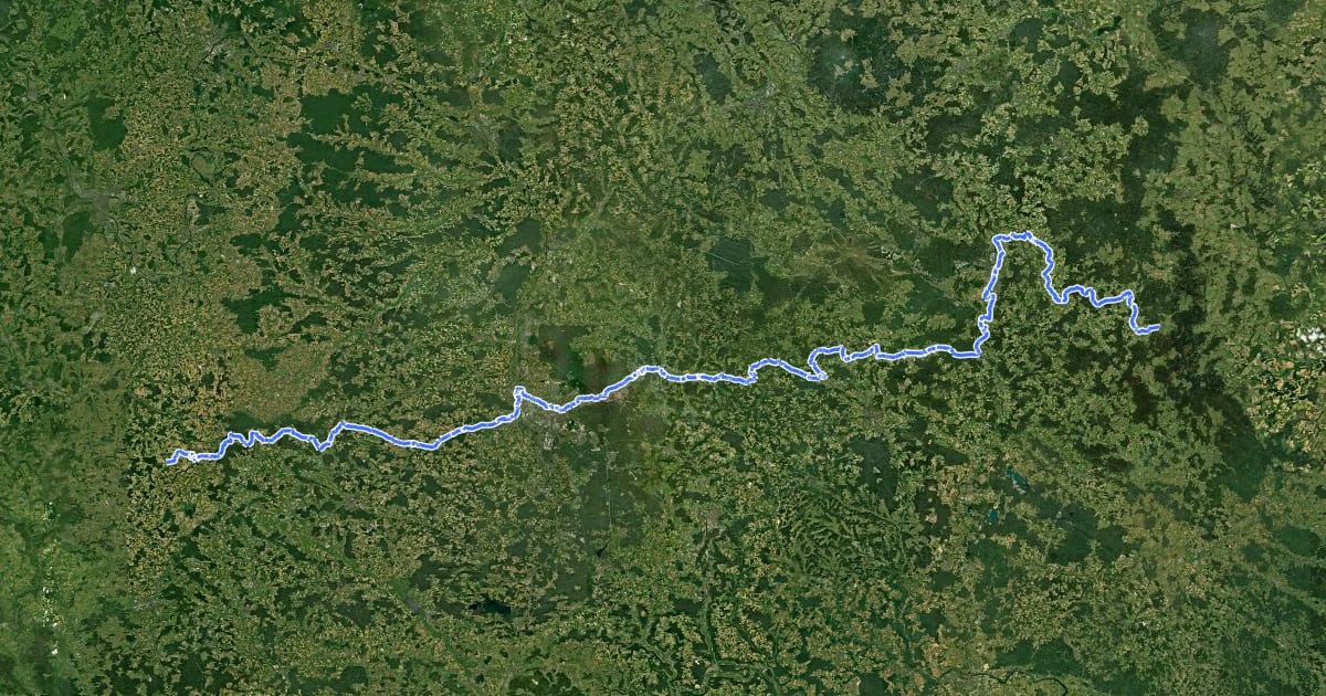 Маршрут Paneuropa Route - part Germany 2 на спутниковом снимке