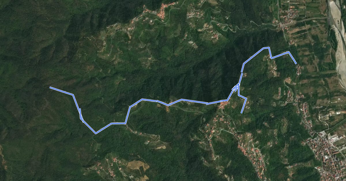 Маршрут Panigara – Follo – Madonna del Carmine – Monte Termi Dritti на спутниковом снимке