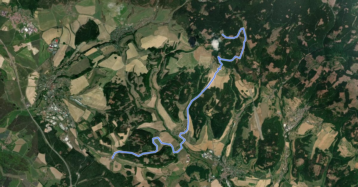 Маршрут Pankrazweg на спутниковом снимке