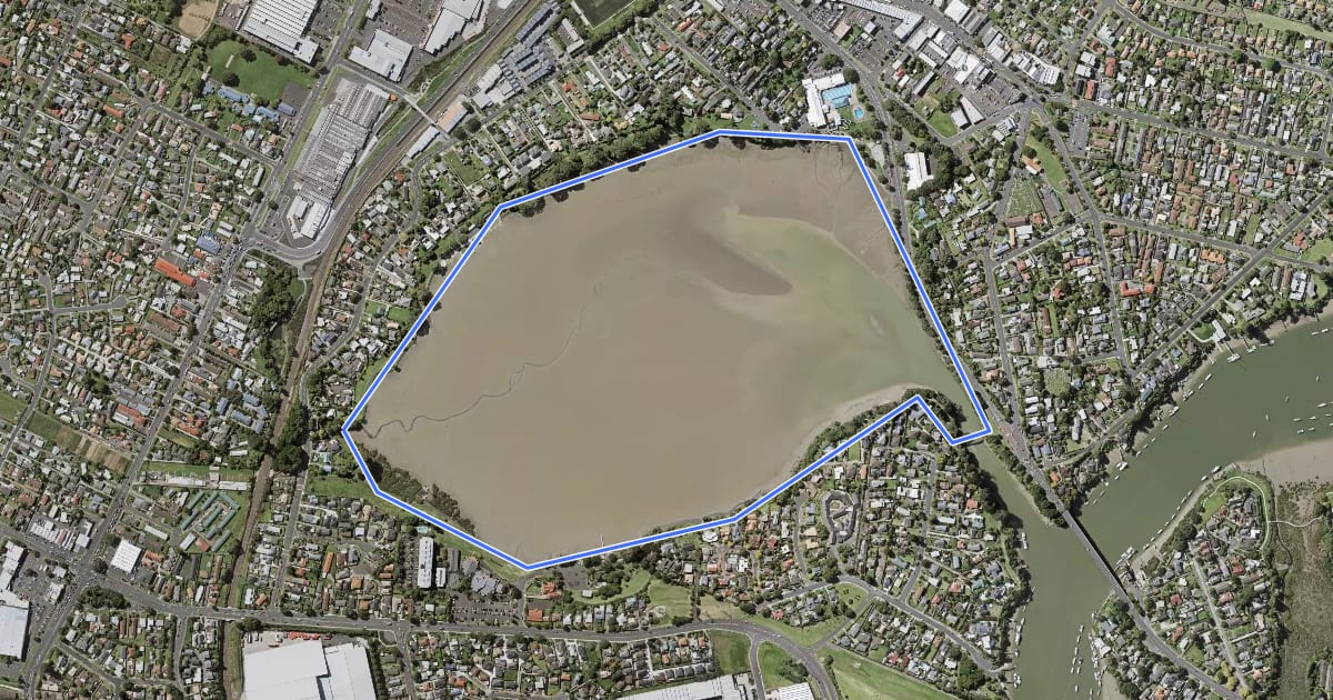 Маршрут Panmure Lagoon на спутниковом снимке