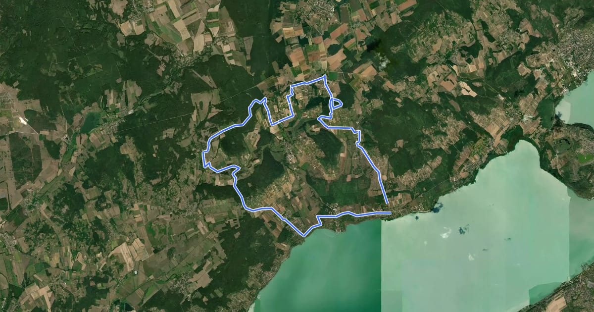 Маршрут Panoráma kerékpárút на спутниковом снимке