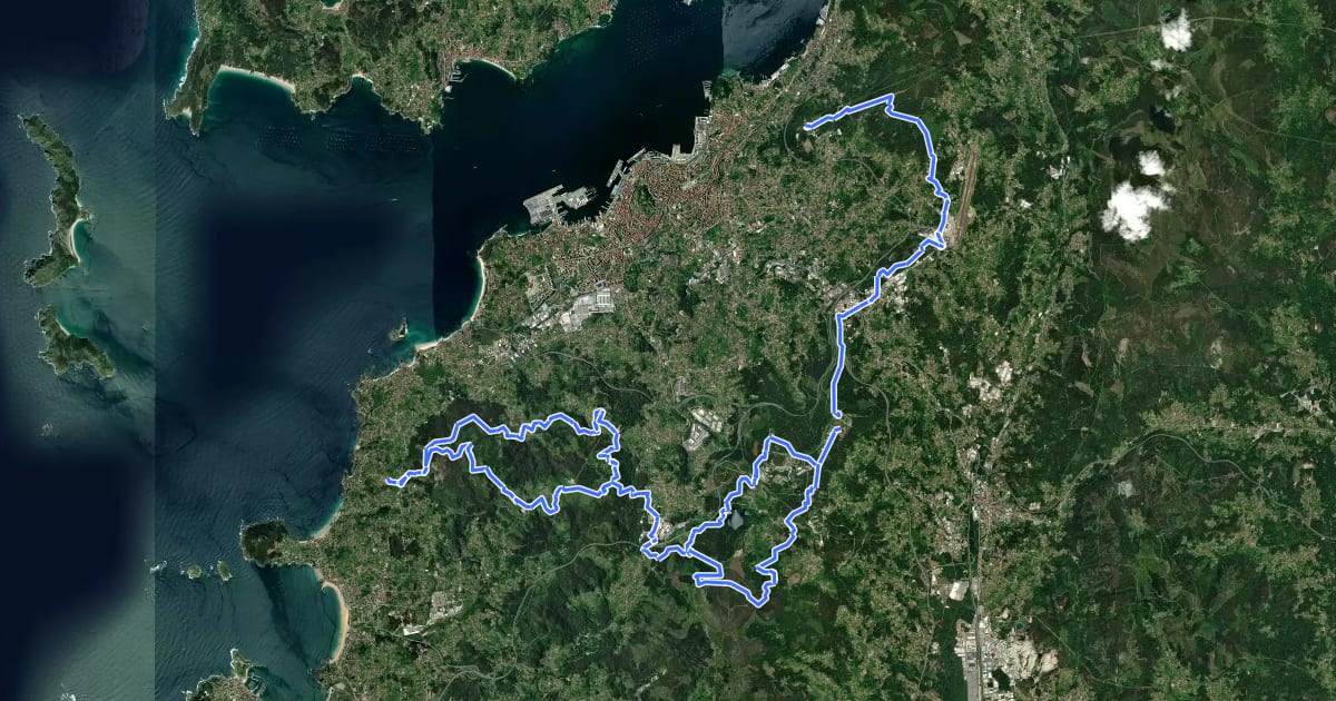 Маршрут Panorámico de Vigo на спутниковом снимке