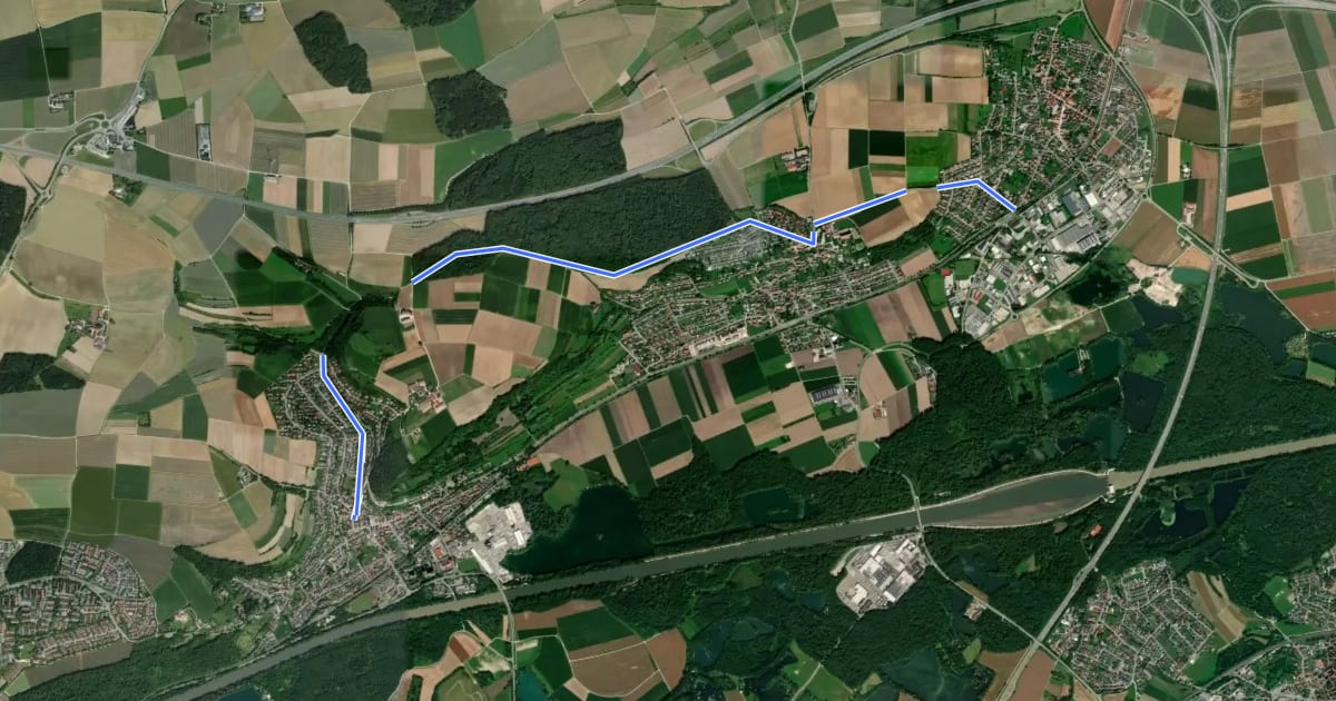 Маршрут Panorama- Höhenweg на спутниковом снимке