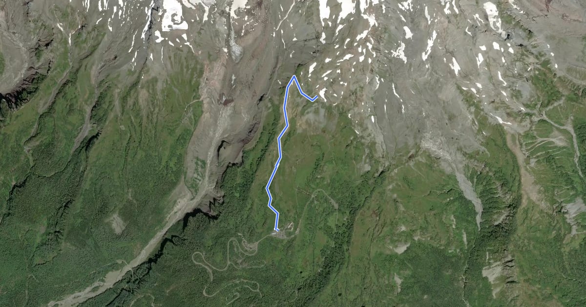 Маршрут Panorama Point Trail на спутниковом снимке