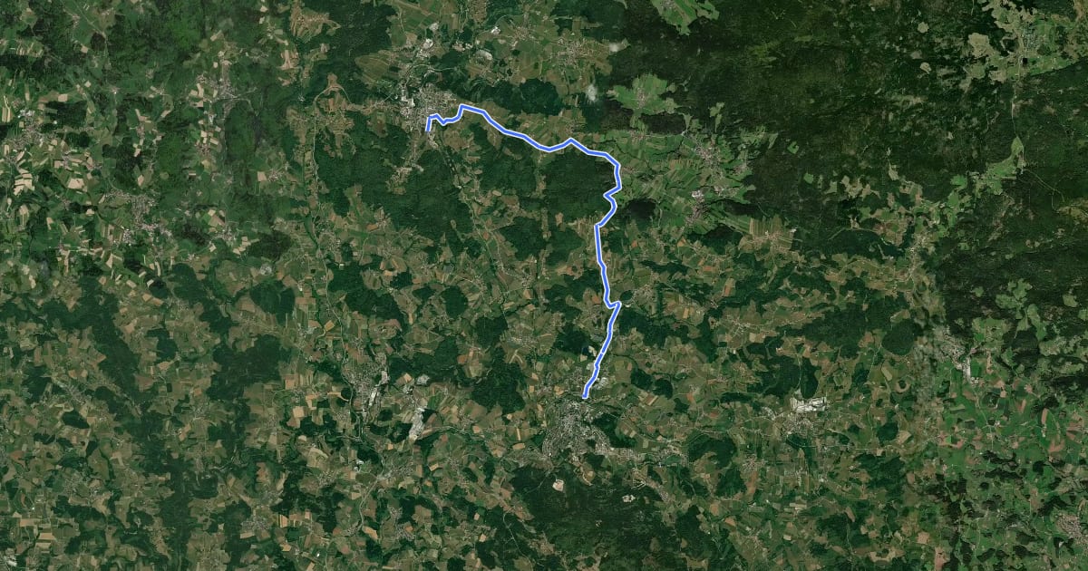 Маршрут Panorama-Route Ost на спутниковом снимке