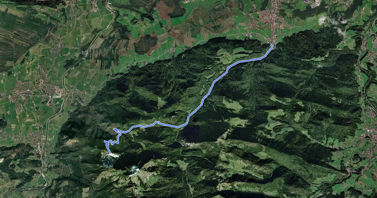 Маршрут Panorama Runde на спутниковом снимке
