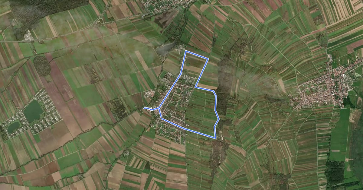 Маршрут Panorama-Rundwanderweg (Oslip) на спутниковом снимке