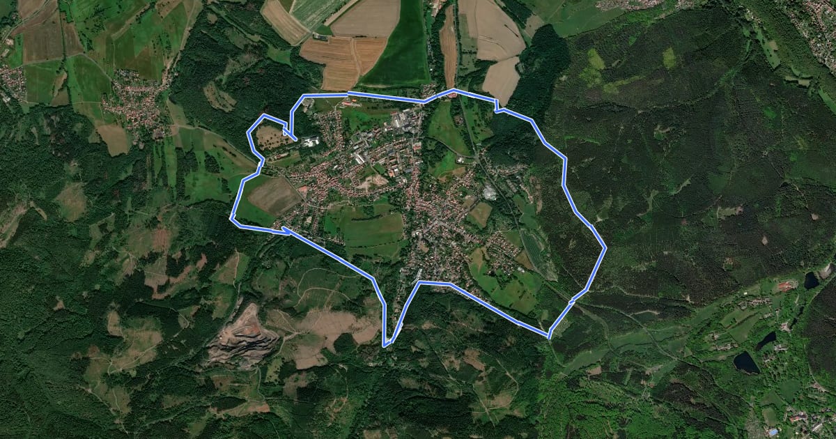 Маршрут Panorama-Rundweg на спутниковом снимке