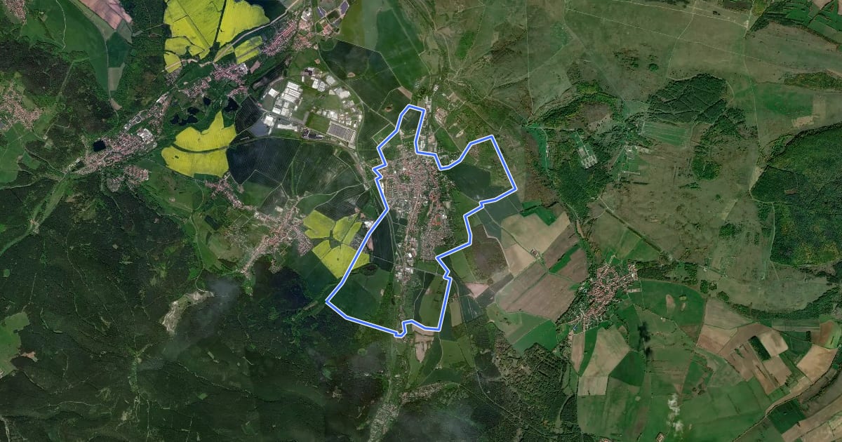 Маршрут Panorama Rundweg Ohrdruf на спутниковом снимке