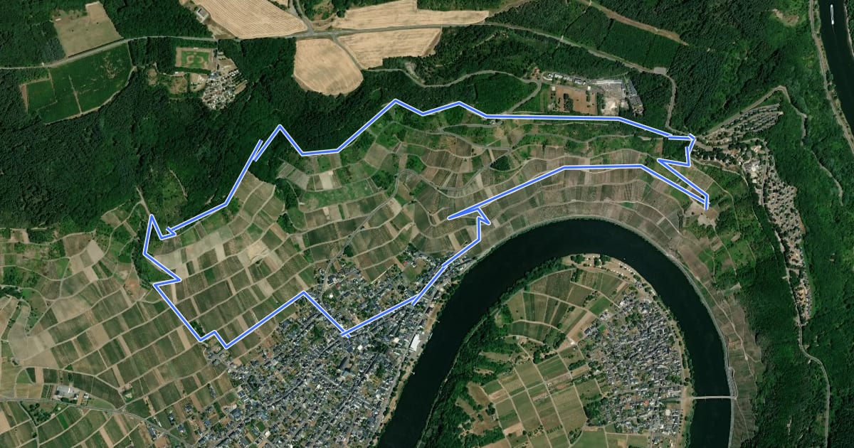 Маршрут Panorama-Rundweg und Schieferpfad на спутниковом снимке