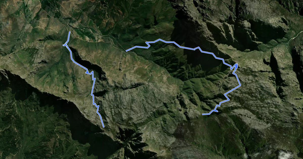Маршрут Panorama Trail на спутниковом снимке