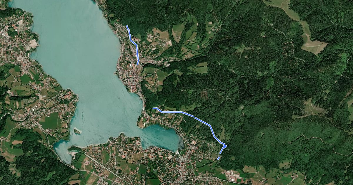 Маршрут Panorama Wanderweg на спутниковом снимке