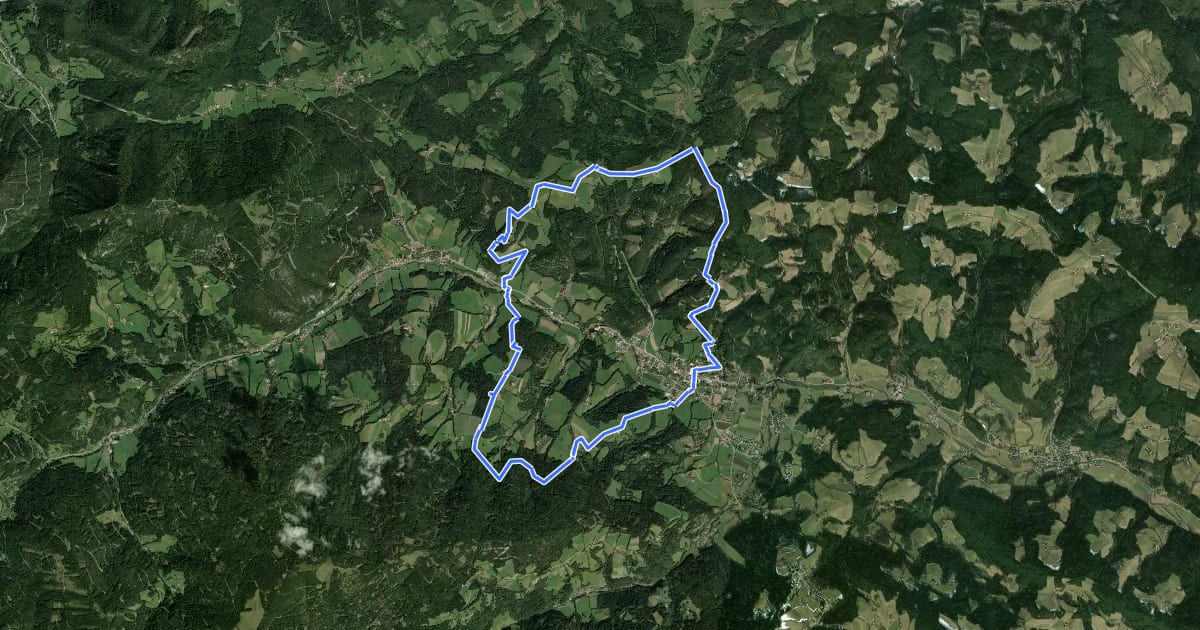 Маршрут Panorama Wanderweg (Kirchberg a.W.) на спутниковом снимке