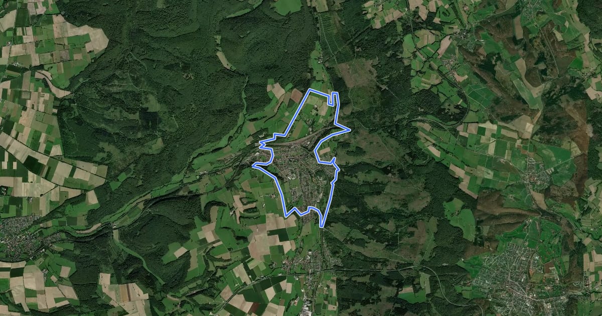 Маршрут Panorama-Wanderweg V3 на спутниковом снимке
