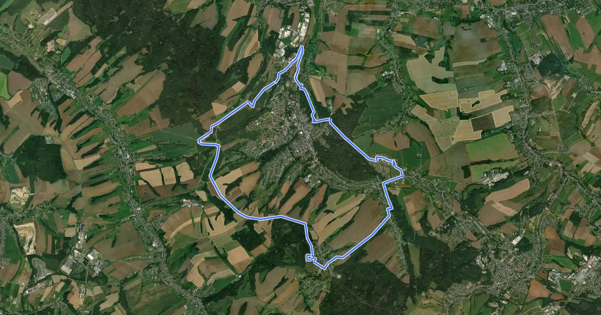 Маршрут Panoramaradweg на спутниковом снимке