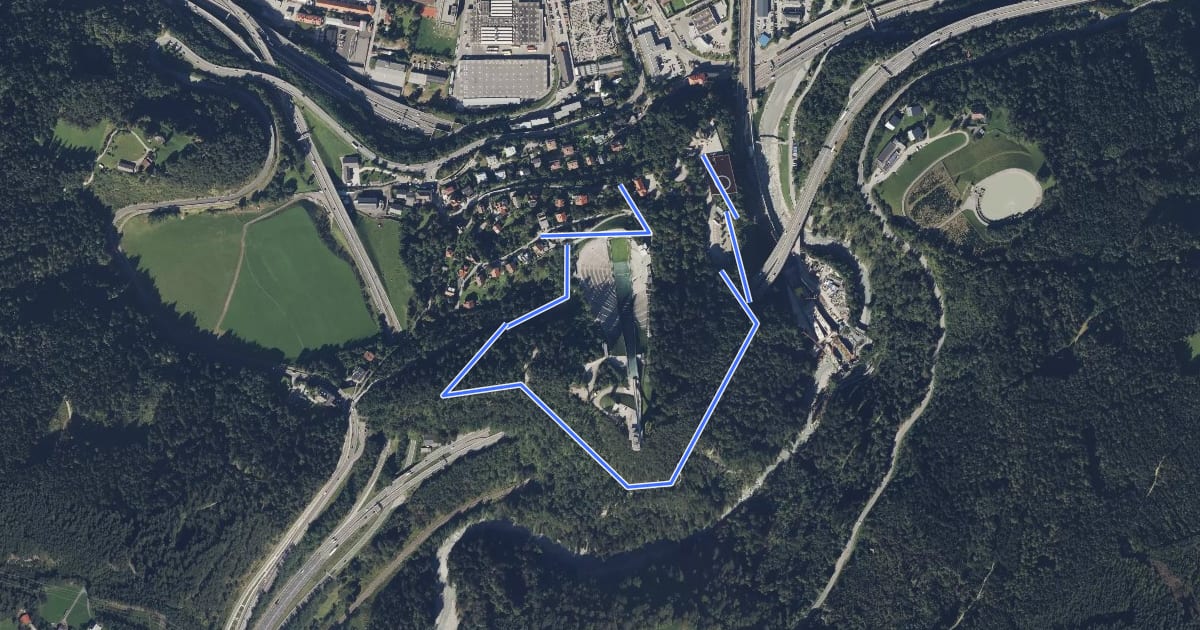 Маршрут Panoramarunde на спутниковом снимке