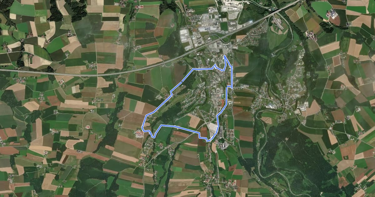 Маршрут Panoramarunde на спутниковом снимке