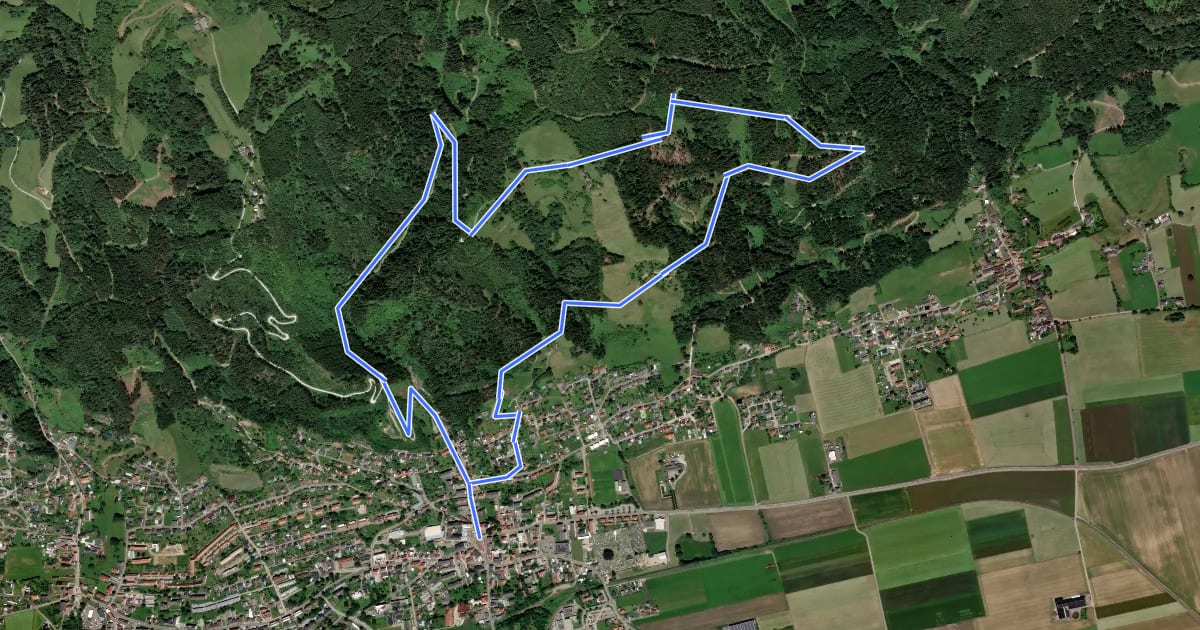 Маршрут Panoramarunde Höhn на спутниковом снимке