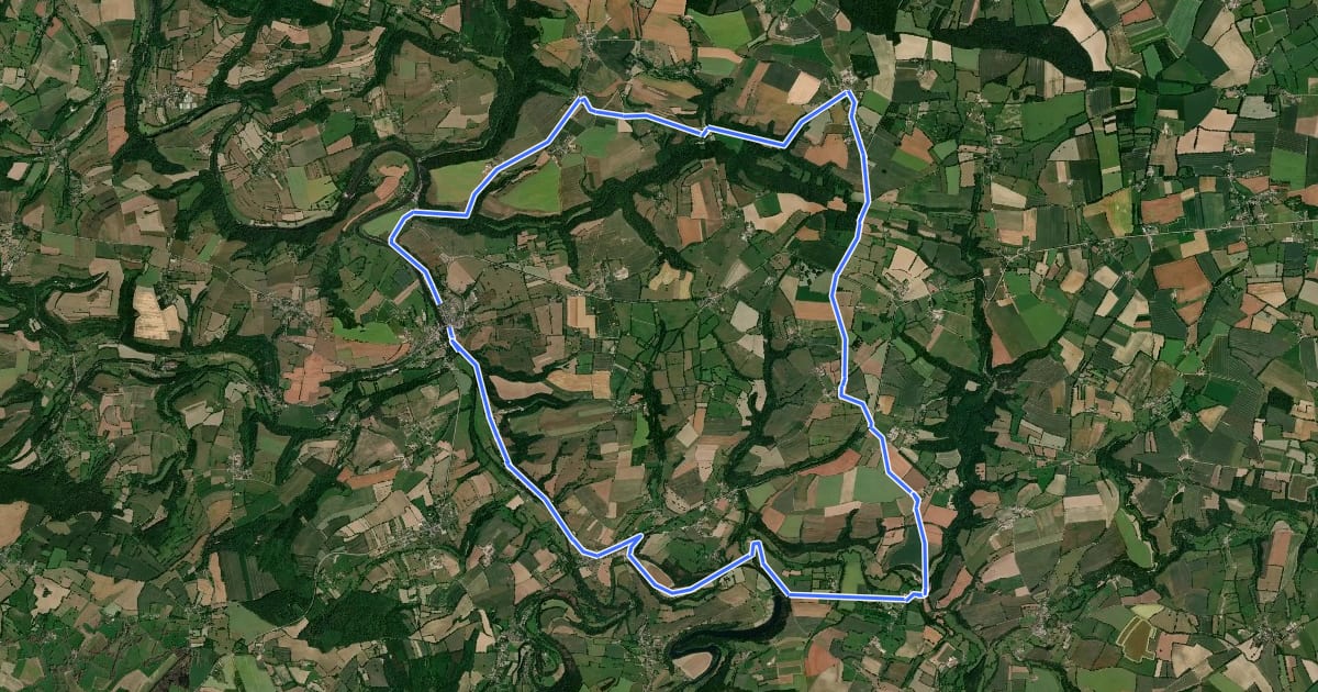 Маршрут Panoramas de Suisse Normande на спутниковом снимке