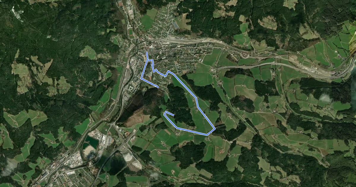 Маршрут Panoramaspazierweg Geireggrunde на спутниковом снимке