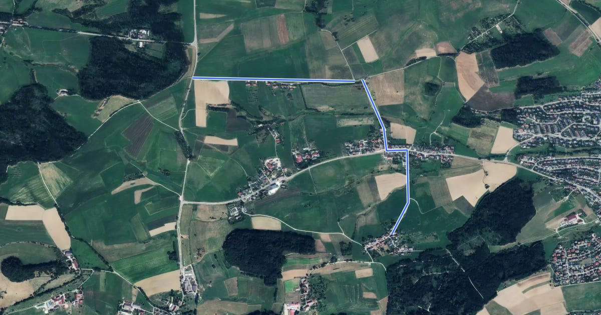Маршрут Panoramatour durch das Welland (Alternative) на спутниковом снимке