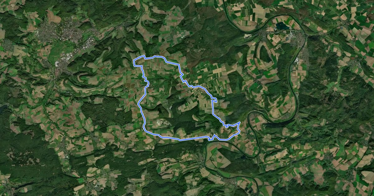 Маршрут Panoramatour Ottensteiner Hochebene на спутниковом снимке