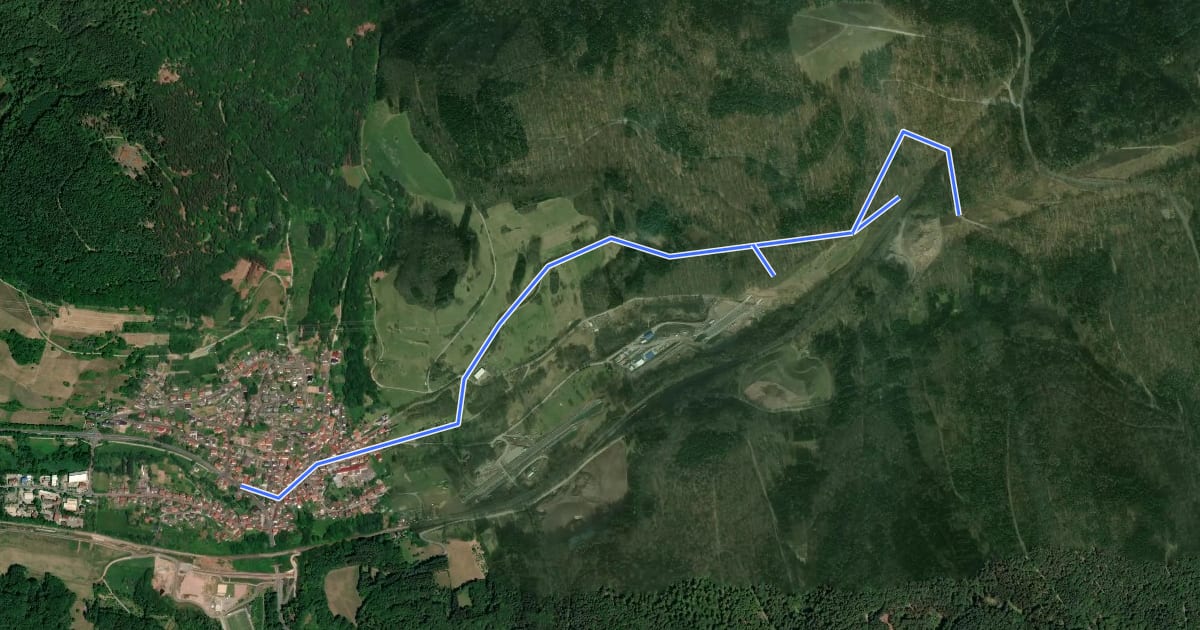 Маршрут Panoramawanderweg Falkenberg на спутниковом снимке