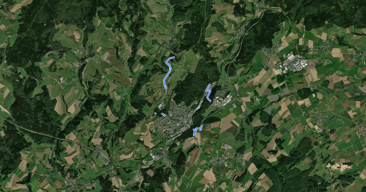 Маршрут Panoramaweg 120 на спутниковом снимке