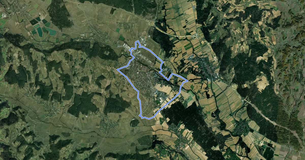 Маршрут Panoramaweg на спутниковом снимке