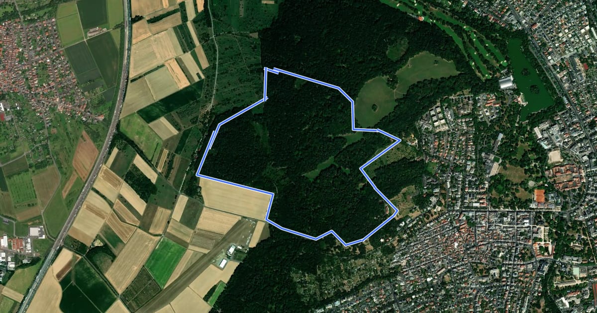 Маршрут Panoramaweg на спутниковом снимке